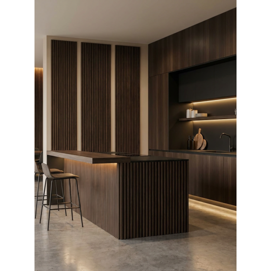 Декоративен Линеен PVC Панел Aged Oak 290x15.5см
