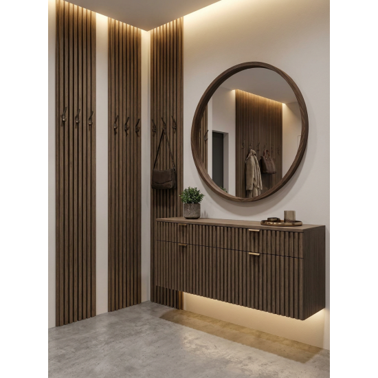 Декоративен Линеен PVC Панел Aged Oak 290x15.5см